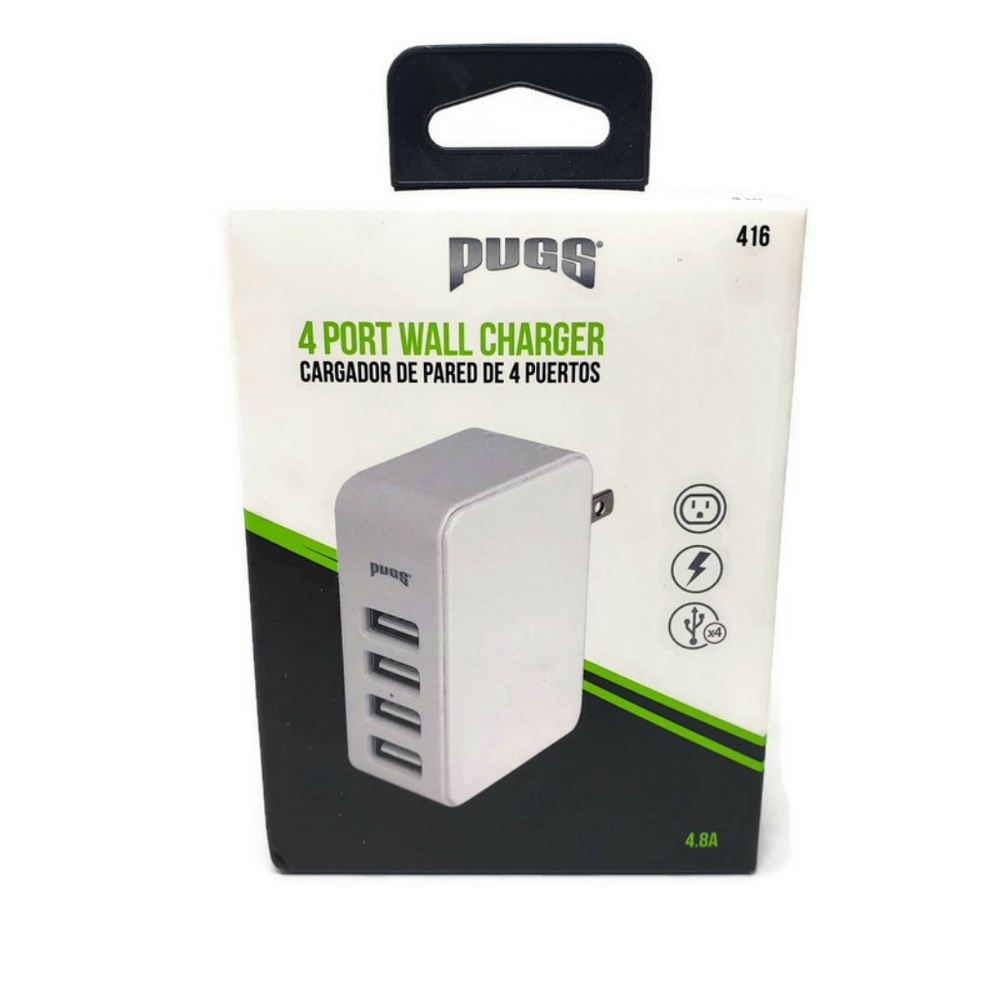 PUGS | 4 Port Wall Charger. New in box.